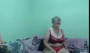 Stripchat Granny Model in Red Lingerie