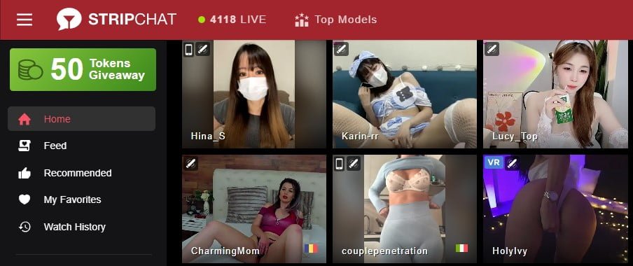 Screenshot Stripchat Live Cams